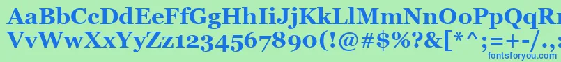 MsReferenceSerifРџРѕР»СѓР¶РёСЂРЅС‹Р№ Font – Blue Fonts on Green Background