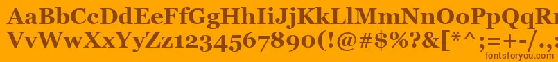 MsReferenceSerifРџРѕР»СѓР¶РёСЂРЅС‹Р№ Font – Brown Fonts on Orange Background