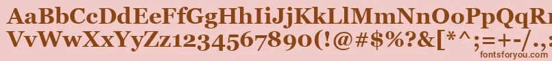 MsReferenceSerifРџРѕР»СѓР¶РёСЂРЅС‹Р№ Font – Brown Fonts on Pink Background