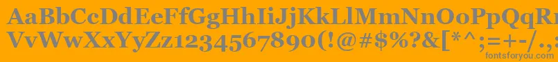 MsReferenceSerifРџРѕР»СѓР¶РёСЂРЅС‹Р№ Font – Gray Fonts on Orange Background