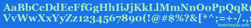 MsReferenceSerifРџРѕР»СѓР¶РёСЂРЅС‹Р№ Font – Green Fonts on Blue Background