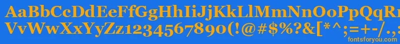 MsReferenceSerifРџРѕР»СѓР¶РёСЂРЅС‹Р№ Font – Orange Fonts on Blue Background