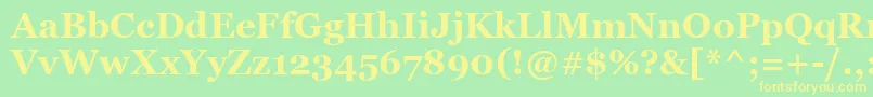 MsReferenceSerifРџРѕР»СѓР¶РёСЂРЅС‹Р№ Font – Yellow Fonts on Green Background