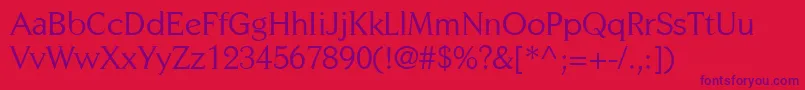 CentabelBook Font – Purple Fonts on Red Background