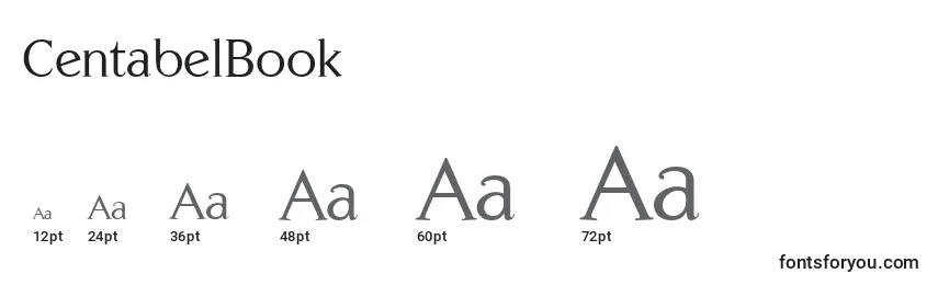 Размеры шрифта CentabelBook