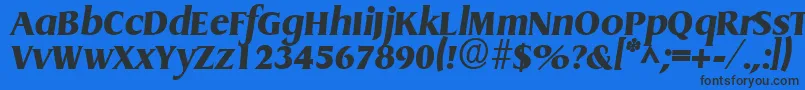 Czcionka Griffonextrabold ffy – czarne czcionki na niebieskim tle