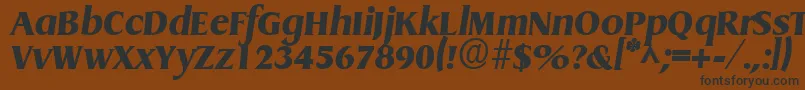 フォントGriffonextrabold ffy – 黒い文字が茶色の背景にあります