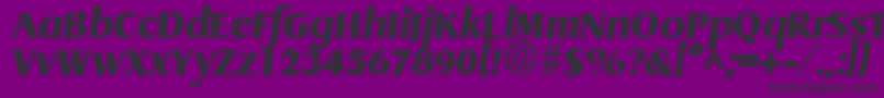 フォントGriffonextrabold ffy – 紫の背景に黒い文字