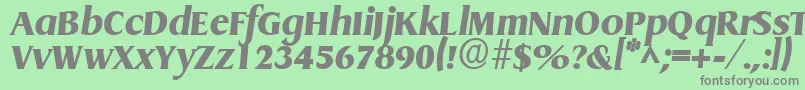 Griffonextrabold ffy Font – Gray Fonts on Green Background