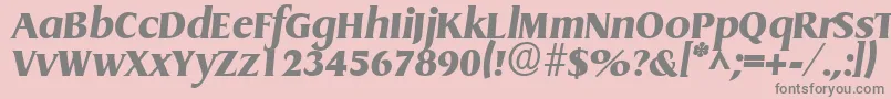 Griffonextrabold ffy Font – Gray Fonts on Pink Background