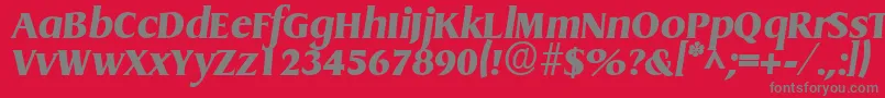 Griffonextrabold ffy-Schriftart – Graue Schriften auf rotem Hintergrund