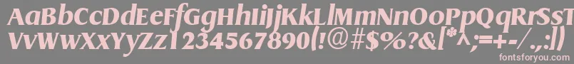 Griffonextrabold ffy Font – Pink Fonts on Gray Background
