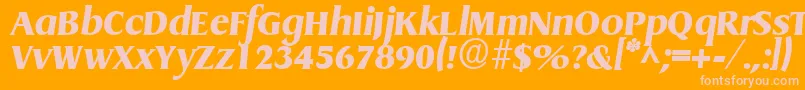Griffonextrabold ffy Font – Pink Fonts on Orange Background
