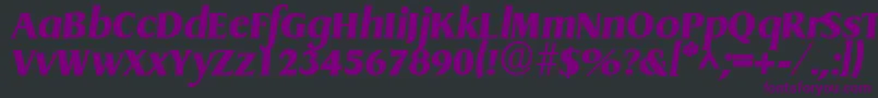 Griffonextrabold ffy Font – Purple Fonts on Black Background