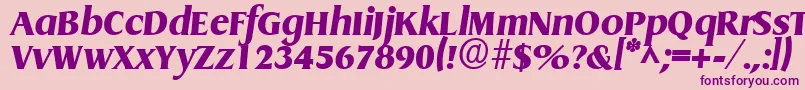 Griffonextrabold ffy-Schriftart – Violette Schriften auf rosa Hintergrund