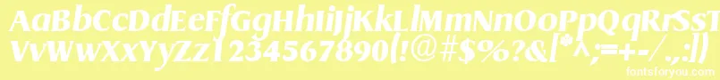 Griffonextrabold ffy Font – White Fonts on Yellow Background