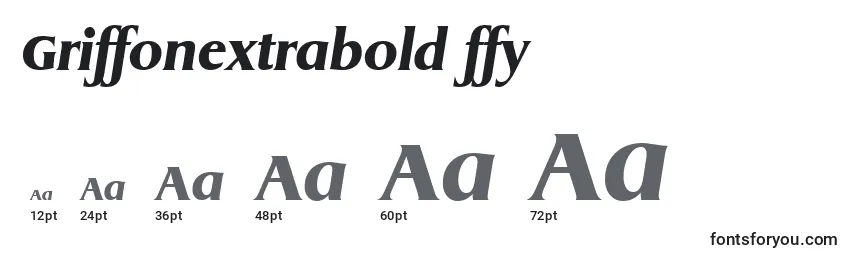 Размеры шрифта Griffonextrabold ffy