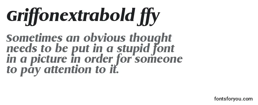 Griffonextrabold ffy Font