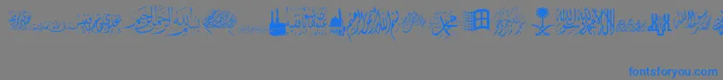 AlawiZakharef Font – Blue Fonts on Gray Background