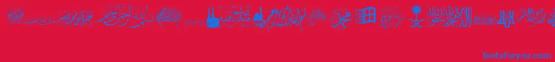 fuente AlawiZakharef – Fuentes Azules Sobre Fondo Rojo