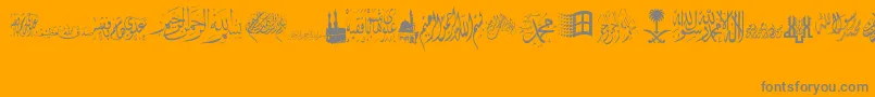 AlawiZakharef Font – Gray Fonts on Orange Background