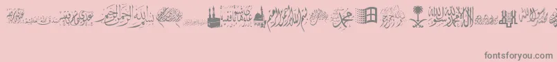 AlawiZakharef Font – Gray Fonts on Pink Background