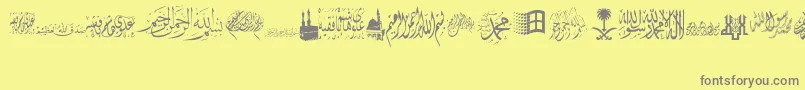 AlawiZakharef Font – Gray Fonts on Yellow Background