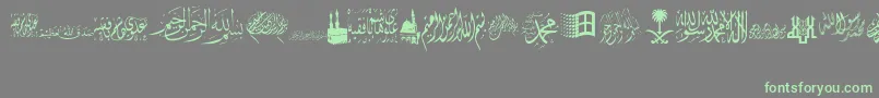 Fonte AlawiZakharef – fontes verdes em um fundo cinza