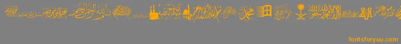 AlawiZakharef Font – Orange Fonts on Gray Background