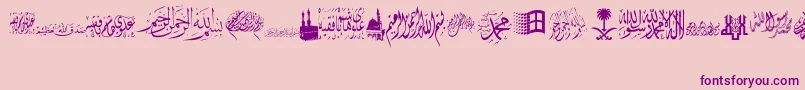 fuente AlawiZakharef – Fuentes Moradas Sobre Fondo Rosa