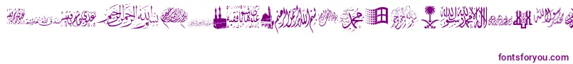 AlawiZakharef Font – Purple Fonts on White Background
