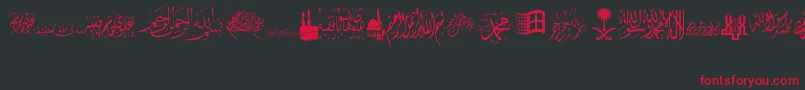 AlawiZakharef Font – Red Fonts on Black Background