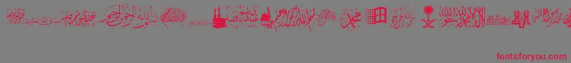 AlawiZakharef Font – Red Fonts on Gray Background