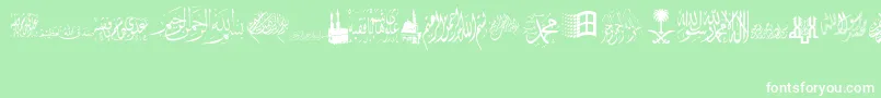 AlawiZakharef Font – White Fonts on Green Background