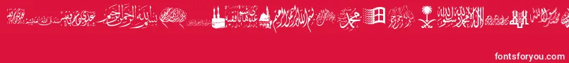 AlawiZakharef Font – White Fonts on Red Background