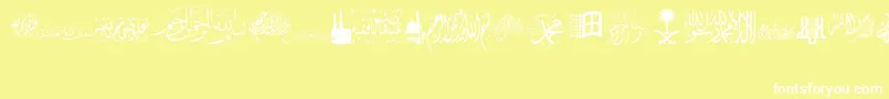 AlawiZakharef Font – White Fonts on Yellow Background