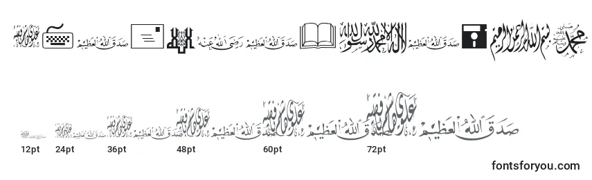 Размеры шрифта AlawiZakharef