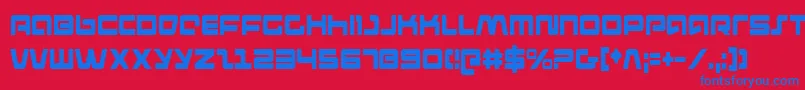 Pulseriflec Font – Blue Fonts on Red Background