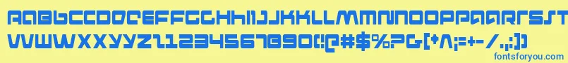 Pulseriflec Font – Blue Fonts on Yellow Background