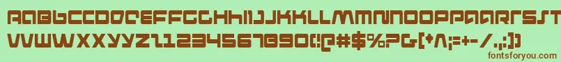 Pulseriflec Font – Brown Fonts on Green Background