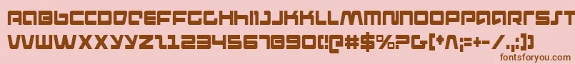 Pulseriflec Font – Brown Fonts on Pink Background