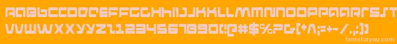 Pulseriflec Font – Pink Fonts on Orange Background