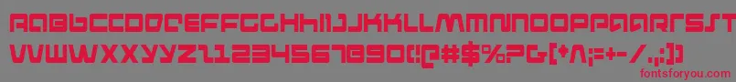 Pulseriflec Font – Red Fonts on Gray Background