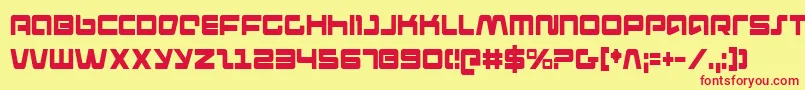 Pulseriflec Font – Red Fonts on Yellow Background
