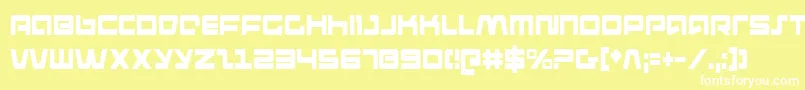 Pulseriflec Font – White Fonts on Yellow Background
