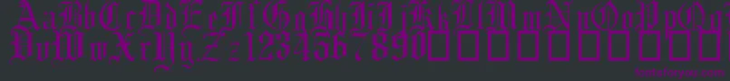 EnglishGothic17thC. Font – Purple Fonts on Black Background