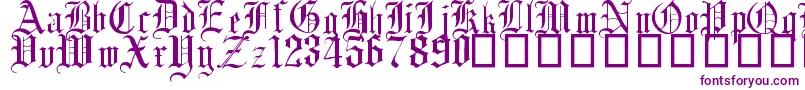 EnglishGothic17thC. Font – Purple Fonts on White Background