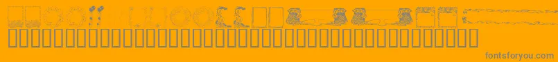 KrFabFramesAndBorders Font – Gray Fonts on Orange Background