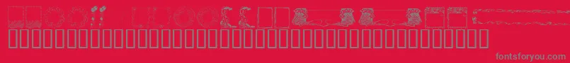 KrFabFramesAndBorders Font – Gray Fonts on Red Background