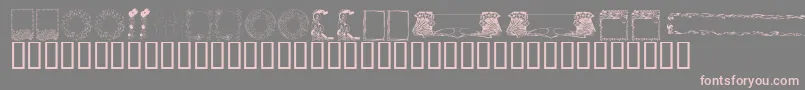 KrFabFramesAndBorders-Schriftart – Rosa Schriften auf grauem Hintergrund